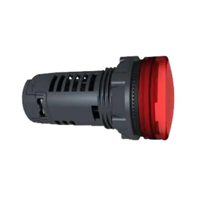 Schneider Electric Panel Mount Red LED Pilot Light Harmony XB5 22 mm Cutout 230-240V AC IP66 Round XB5EVM4