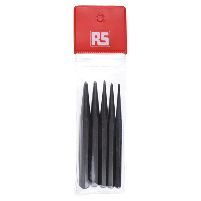 RS PRO 5-Piece Centre Punch Set, Centre Punch, 3.97mm Shank, 105mm Overall 875-4752