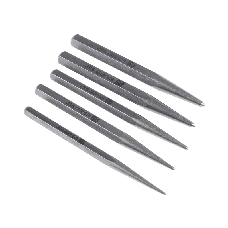 RS PRO 5-Piece Centre Punch Set, Centre Punch, 3.97mm Shank, 105mm Overall 875-4752