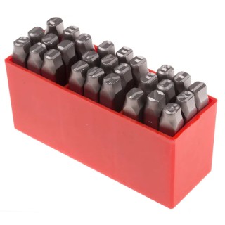 RS Pro 8 mm 27 Piece Engraving Letter Punch Set Chrome Vanadium Steel 875-4755