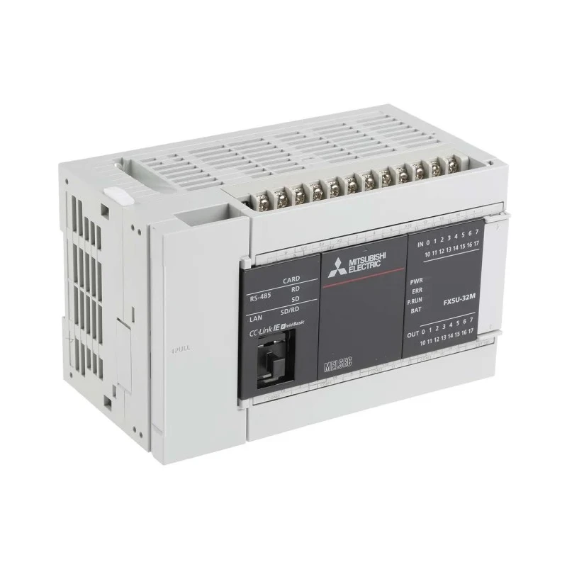 Mitsubishi Electric FX5U Series PLC CPU, 16-Input Sink, 16 Outputs Relay and Transistor Output 