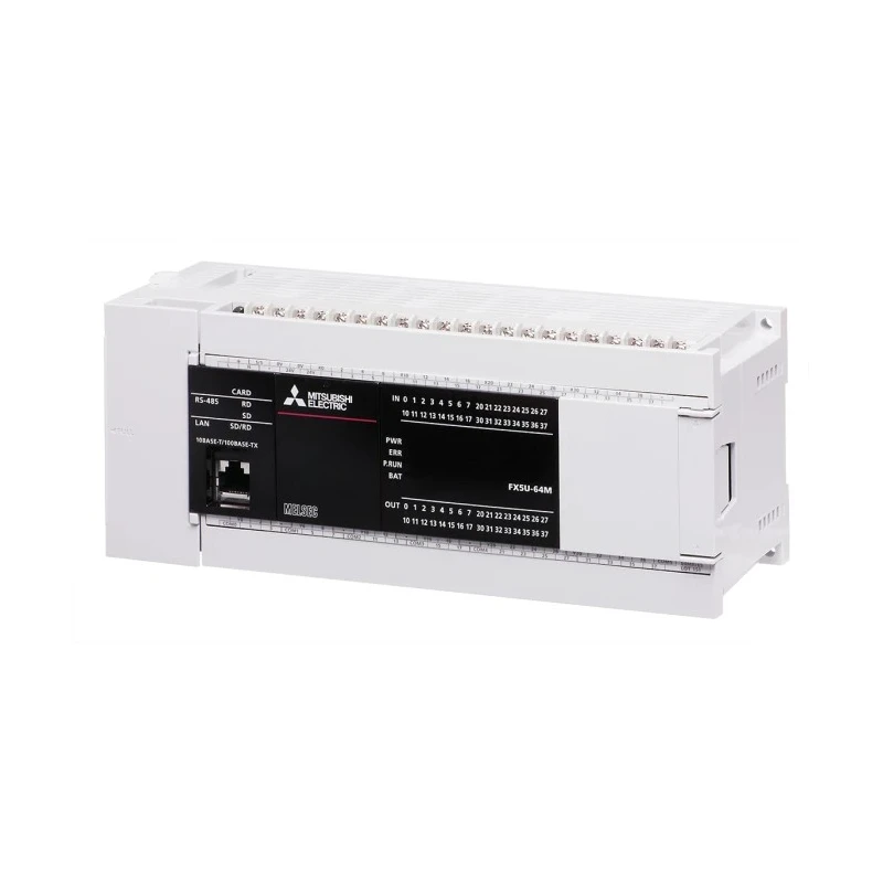 Mitsubishi Electric FX5U Series PLC CPU 32-Input Sink Input 32 Outputs Relay Transistor Output 