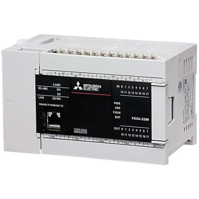 RS PRO Series PLC CPU 16-Input Sink Input 16 Outputs Relay Transistor Output FX5U