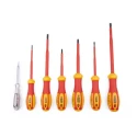 RS PRO Phillips and Slotted Insulated Screwdriver Set with Voltage Tester 7-Piece 1000V VDE 875-5812