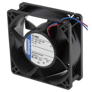 ebm-papst 3300 N - S-Panther Series Axial Fan 24V DC, 3.5 W, 107 m³/h Air Flow, 3450 RPM, IP20, Ball Bearing 