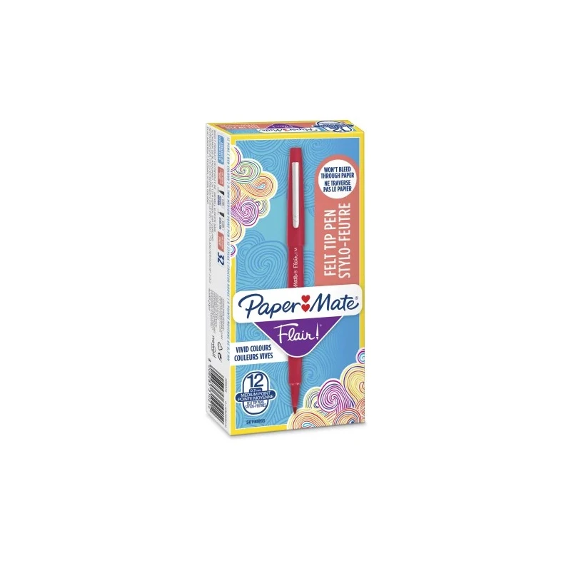 Paper Mate Ball Point Ink Pen Red 1 mm Tip Size S0190993