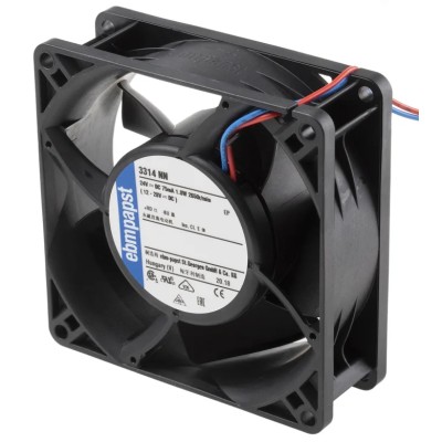 ebm-papst 3300 N S-Panther Series Axial Fan 24V DC, 1.8 W, 0.12 A Max, 80 m³/h, 92x32x32 mm IP20 
