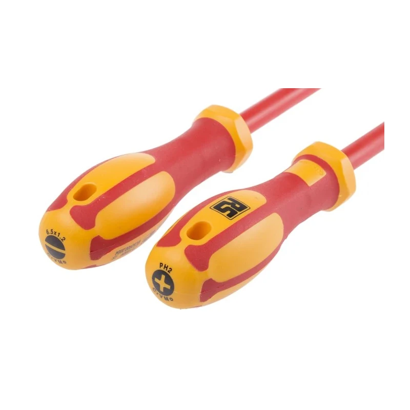 RS PRO Phillips and Slotted Insulated Screwdriver Set with Voltage Tester 7-Piece 1000V VDE 875-5812