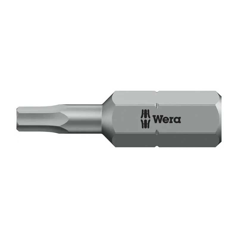 Wera Hex-Plus Screwdriver Bit, 0.25 mm Drive Size, 3 mm Tip, Hex Drive, 25mm Overall Length 05056315001