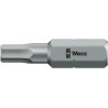 Wera Hexagonal Plus Screwdriver Bit 3 mm Size, 0.25 mm Hex Drive Tip, Chrome Plated Stainless Steel 05056343001