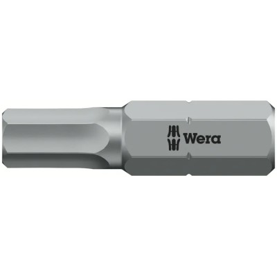 Wera Hex-Plus Screwdriver Bit 0.25 mm Drive Size, 5 mm Head Size, Hex Drive 05056325001