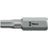 Wera Hex-Plus Screwdriver Bit 4 mm Size, 0.25 mm Hex Drive Tip, Plastic Chrome Plated Stainless Steel 05056320001