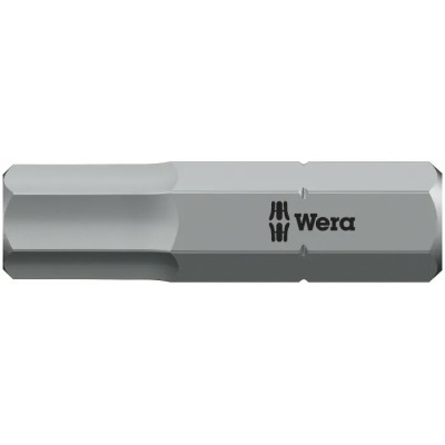 Wera Hex-Plus Screwdriver Bit, 0.25 mm Drive Size, 6 mm Head Size, Hex Drive, 1-Piece 05056330001