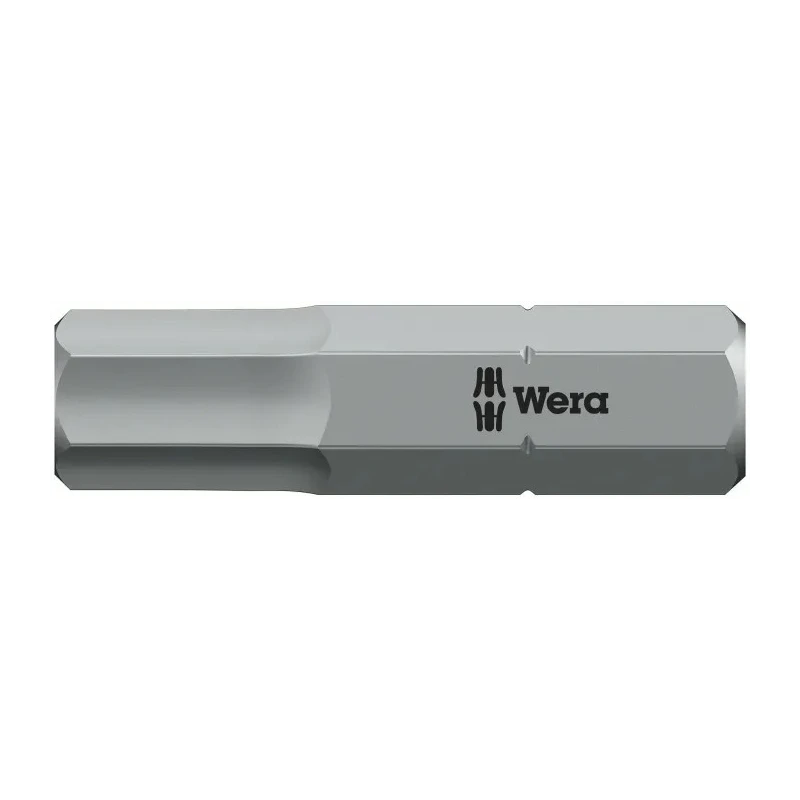 Wera Hex-Plus Screwdriver Bit, 0.25 mm Drive Size, 6 mm Head Size, Hex Drive, 1-Piece 05056330001