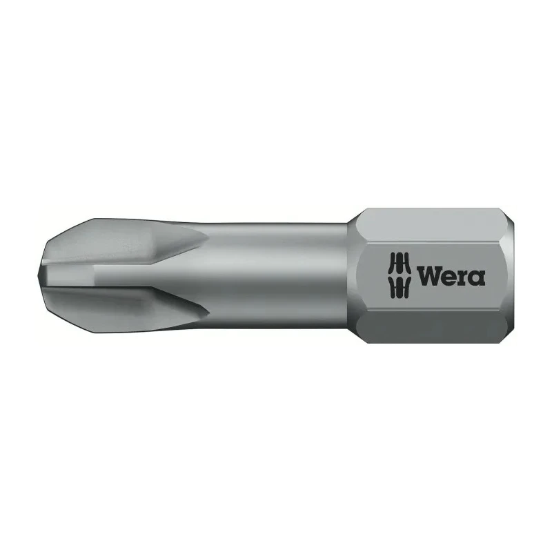 Wera Stainless Steel Chrome Plated PH3 Screwdriver Bit 25 mm Drive Size 05056525001