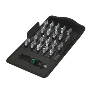 Wera Hex, Phillips, Pozidriv, Slotted, Torx Screwdriver Bit Set 1/4-Inch Drive, 61 Pieces 05057122001