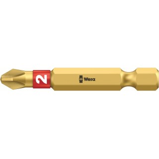 Wera Screwdriver Bit PH2 with 50 mm Hex Drive, BiTorsion Technology 05059532001