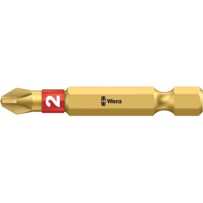 Wera Screwdriver Bit PH2 with 50 mm Hex Drive, BiTorsion Technology 05059532001