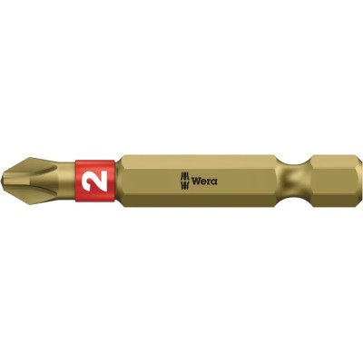 Wera Screwdriver Bit PH2 Size, 50 mm Drive, 1 Piece 05059542001