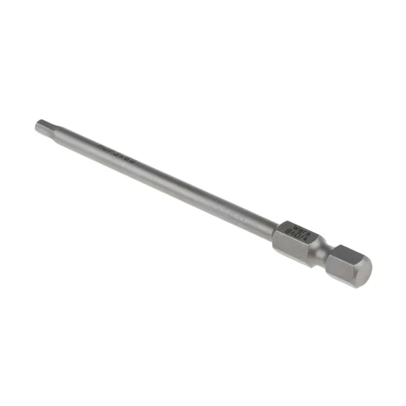 Wera Hex Screwdriver Bit, 1/4 Drive, 3 mm Tip Size, Hex Drive, 89 mm Overall Length 05059630001