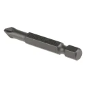 Wera Screwdriver Bit, 1/4 in Hex Drive, PH2 Tip Stainless Steel Chrome Plated 05059810001