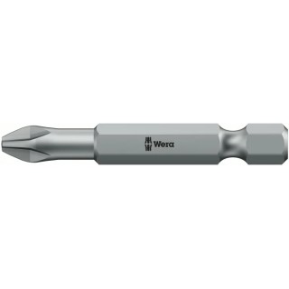 Wera Screwdriver Bit, PH3 Size, 50 mm Hex Drive, 1 Piece 05056714001