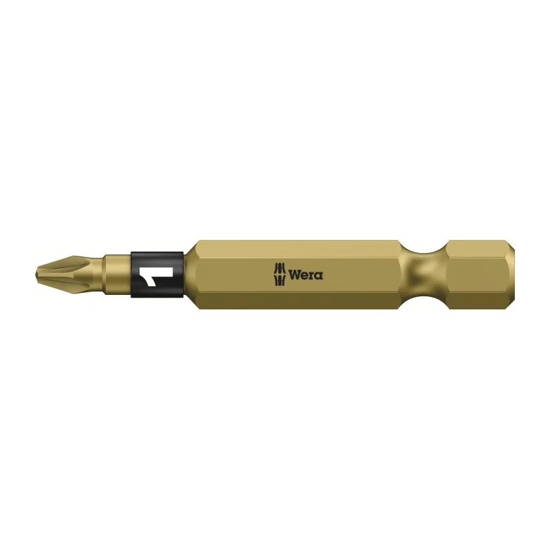 Wera Screwdriver Bit 1/4 in Tip, Pozidriv PZ1, Hex Drive, 50 mm Overall Length 05059910001