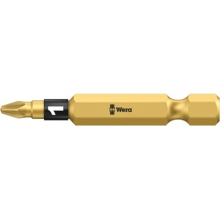 Wera Screwdriver Bit with 1/4 in Hex Drive, PZ1 Pozidriv Tip, 50 mm Length 05059900001
