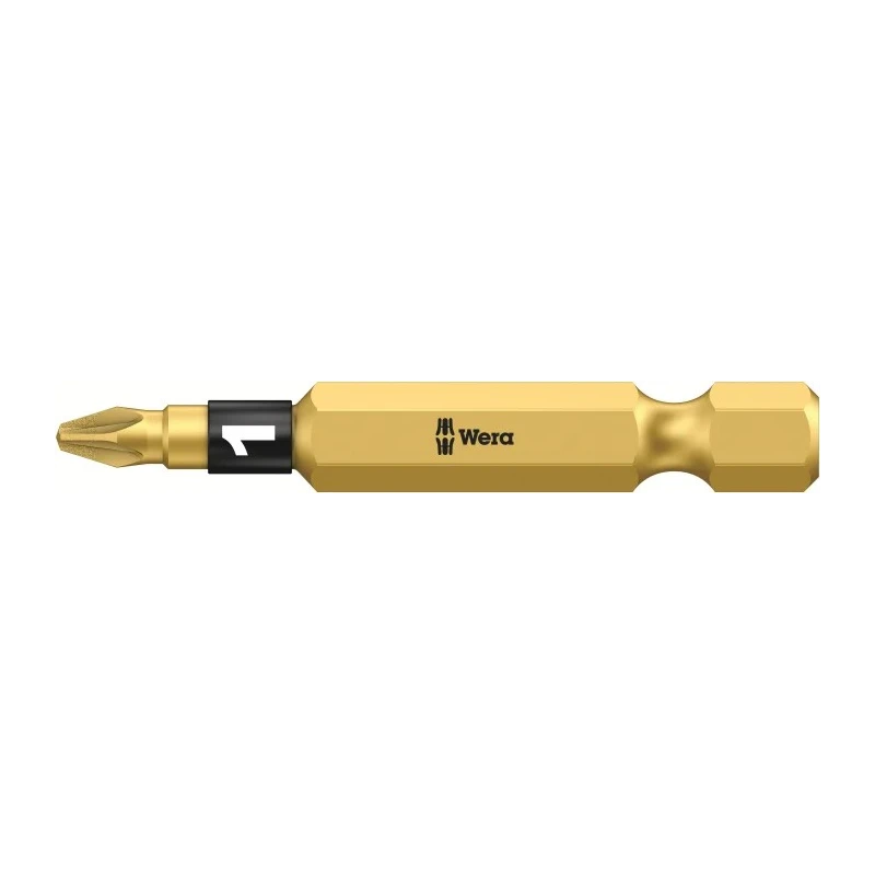 Wera Screwdriver Bit with 1/4 in Hex Drive, PZ1 Pozidriv Tip, 50 mm Length 05059900001