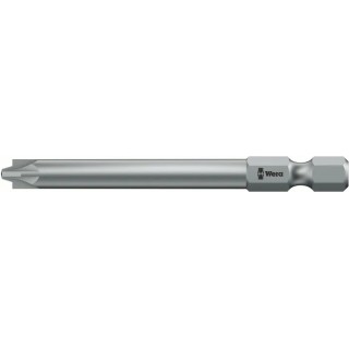 Wera Screwdriver Bit PZ2 Tip Hex Drive Stainless Steel Chrome Plated 1-Piece 05059897001