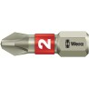 Wera Stainless Steel Screwdriver Bit PH2 25 mm Tip Hex Drive 05071011001