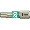 Wera Screwdriver Bit Stainless Steel 6.35 mm Hex Drive T20 Tip 25 mm Overall Length 05071034001