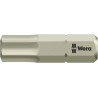 Wera Stainless Steel Hex Screwdriver Bit, 6 mm Size, 6.35 mm Hex Drive, 25 mm Overall Length, ISO EN Standards 05071076001