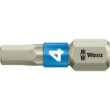 Wera Hex Screwdriver Bit, 6.35 mm Drive Size, 4 mm Tip, Hex Drive Type, 25 mm Overall Length 05071074001