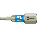 Wera Hex Screwdriver Bit Stainless Steel 1.5 mm Size, 6.35 mm Drive, 25 mm Length 05071070001