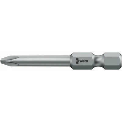 Wera Screwdriver Bit Phillips Drive, 1/4 in Hex Drive, PH1 Size, 50 mm Length 05135532001