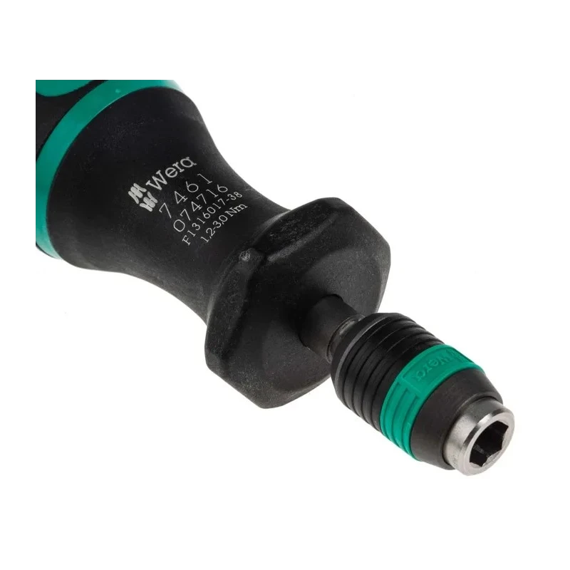 Wera Preset Torque Screwdriver, 1.2 Nm Torque Range, 1/4 in Drive, ESD Safe, ±6 % Accuracy 05074716001