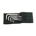 Wera 9 Piece L Imperial Hex Key Set Stainless Steel Chrome Finish Hex Size 7/64 to 3/8 in 05022721001
