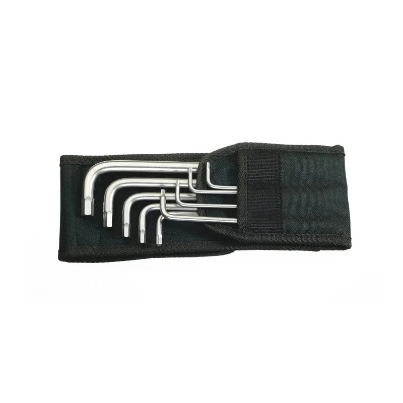 Wera 9 Piece L Imperial Hex Key Set Stainless Steel Chrome Finish Hex Size 7/64 to 3/8 in 05022721001