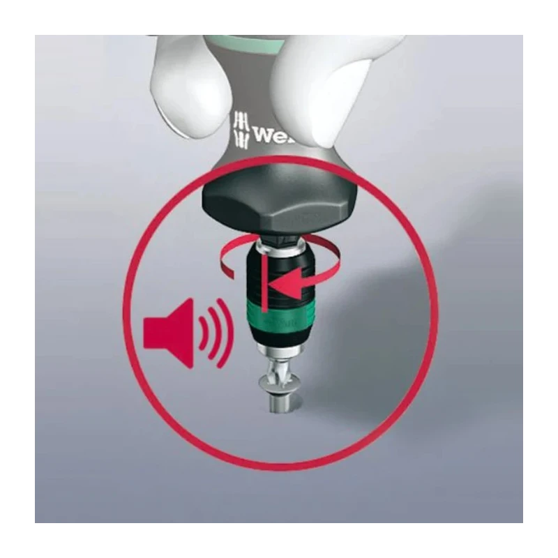 Wera Pre-Settable Torque Screwdriver, 0.3 To 1.2 Nm, 1/4 in Drive ESD Safe, ±6 % Accuracy 05074715001