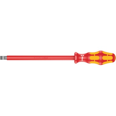 Wera Insulated Screwdriver 200 mm Blade VDE/1000V Approved, 112 mm Overall 05006140001