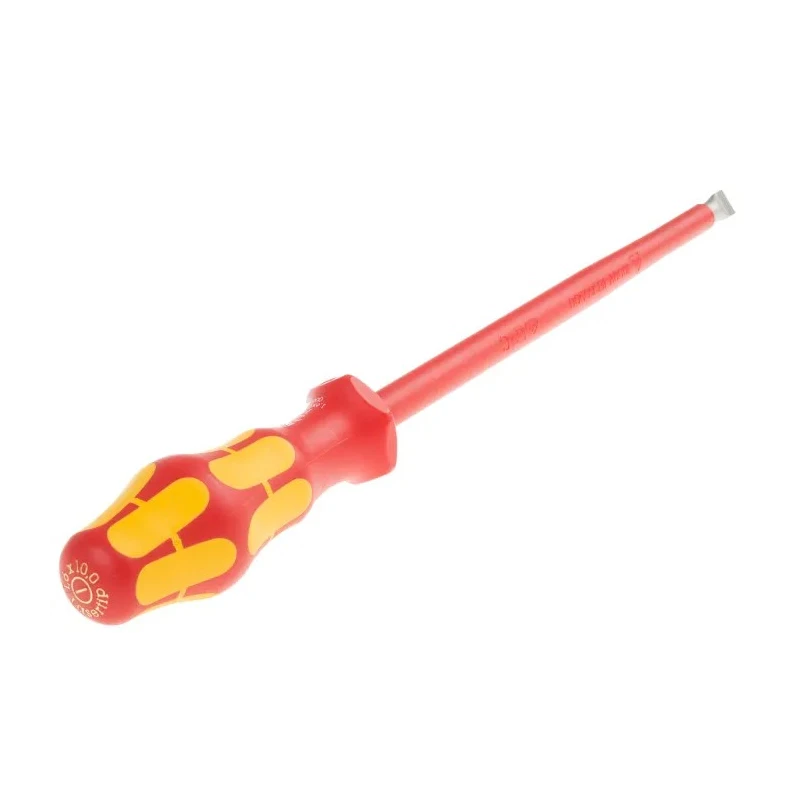Wera Insulated Screwdriver 200 mm Blade VDE/1000V Approved, 112 mm Overall 05006140001