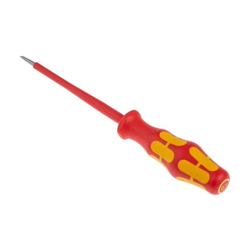 Wera Insulated Screwdriver, 100 mm Blade, 3 mm Flat Tip, Hardwearing Plastic Handle, VDE/1000V Approved, 181 mm 05006105001