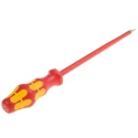 Wera Insulated Screwdriver 1.2x6.5 mm Tip, 200 mm Blade, Ergonomic Grip, VDE 1000V Approved 05006126001