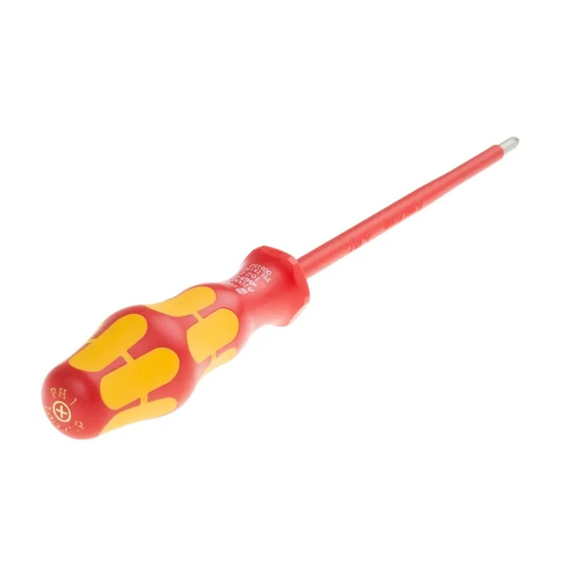 Wera Insulated Screwdriver PH1 Tip 150 mm Blade VDE 1000V Approved 248 mm Overall 05006153001