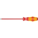 Wera Insulated Screwdriver PZ1 Tip 150 mm Blade VDE 1000V Approved Hardwearing Plastic Handle Chrome Plated 05006163001
