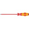 Wera Insulated Screwdriver PZ1 Tip 150 mm Blade VDE 1000V Approved Hardwearing Plastic Handle Chrome Plated 05006163001