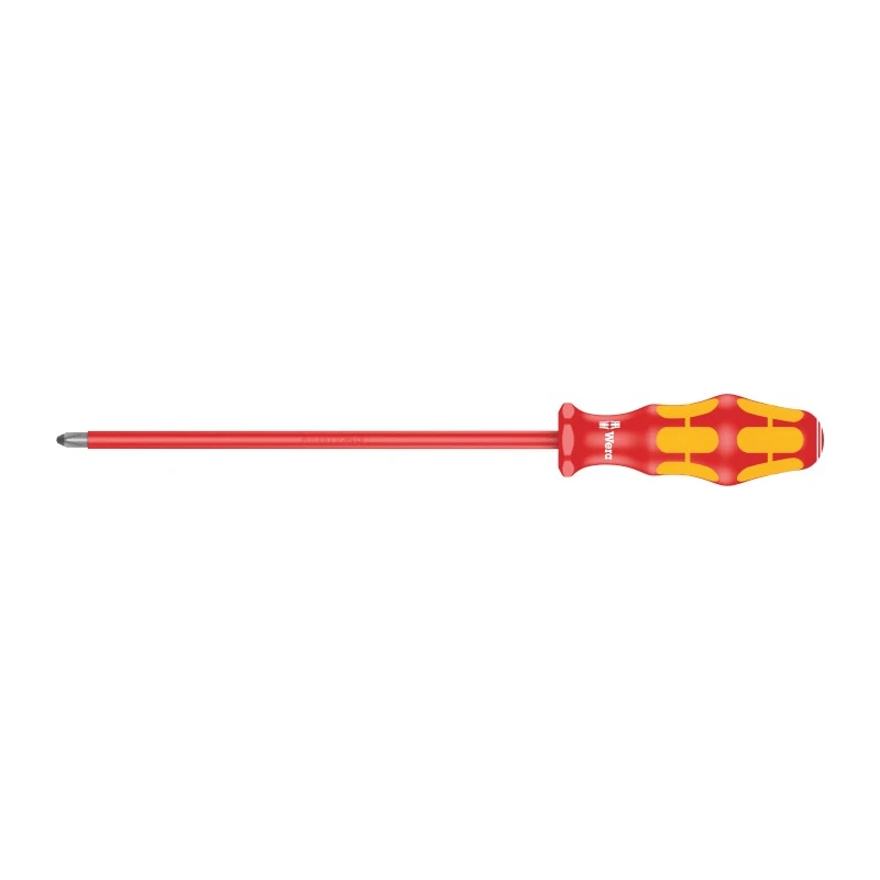 Wera Insulated Screwdriver PH2 Tip 200 mm Blade VDE 1000V Approved 305 mm Overall 05006159001