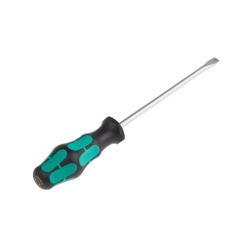 Wera Slotted Screwdriver 175 mm Blade, 287 mm Overall, Insulated Handle, Chrome Plated Stainless Steel Blade 05007640001