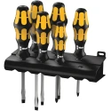 Wera Phillips and Slotted Standard Screwdriver Set, Multi-Component Kraftform Handle, 6-Piece 05018283001